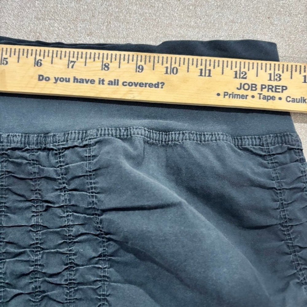 XCVI Wearables Ruched Mini Skirt Womens XS Gray Cotton Blend Boho Casual - Picture 4 of 6
